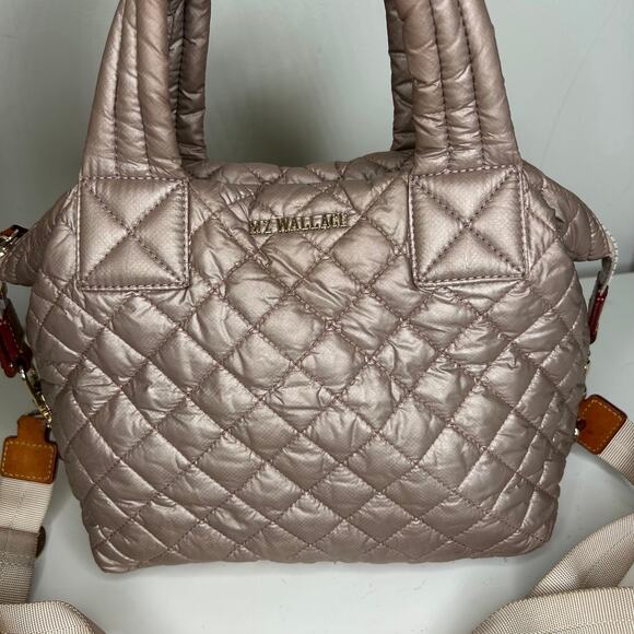 MZ Wallace Small Sutton Delux Crossbody Bag Gold Bronze - Picture 5 of 11